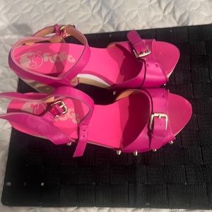 Flogg Fantastic Magenta/Pink leather  Barbie like sandals 7-7.5